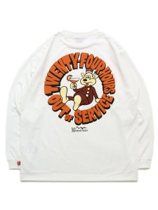画像1: 【SALE】MANASTASH RE:POLY L/S TEE 24HRS WHITE (1)