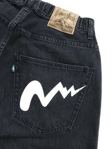 画像6: 【SALE】【送料無料】MANASTASH MS DENIM SKATER PANTS BLACK USED (6)