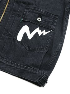 画像5: 【SALE】【送料無料】MANASTASH MS DENIM ZIP JACKET BLACK USED (5)