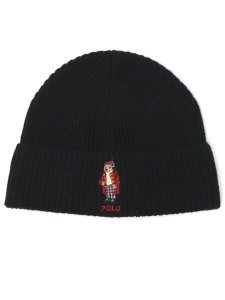 画像1: POLO RALPH LAUREN HOLIDAY BEAR BEANIE RIB KNIT BEANIE (1)