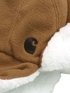 画像3: 【KIDS】CARHARTT KIDS KNIT TRAPPER HAT CARHARTT BROWN (3)