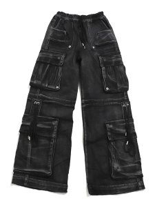 画像1: 【SALE】【送料無料】GUAPI IRON GREY CARGO DENIM (1)