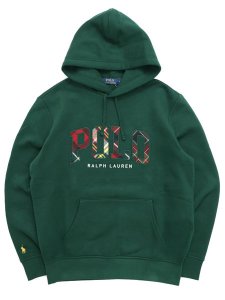 画像1: 【SALE】【送料無料】POLO RALPH LAUREN PLAID-LOGO FLEECE HOODIE (1)