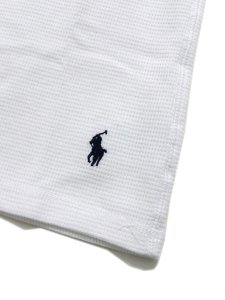 画像4: POLO RALPH LAUREN FOLDED WAFFLE L/S CREW WHITE/CRUISE NAVY (4)