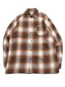 画像1: CALTOP FL PLAID L/S SHIRT CARAMEL (1)