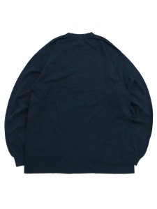 画像2: LOS ANGELES APPAREL 6.5oz GARMENT DYED CREW L/S TEE-NAVY (2)