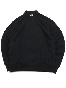 画像2: 【SALE】NIKE CLUB BB ARCH HALF ZIP LS TOP-BLACK/WHITE (2)