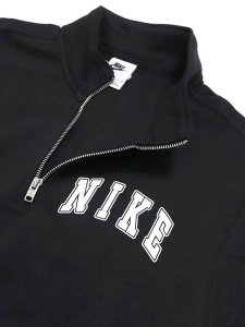 画像4: 【SALE】NIKE CLUB BB ARCH HALF ZIP LS TOP-BLACK/WHITE (4)