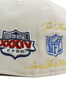 画像7: 【SALE】NEW ERA 59FIFTY SUPER BOWL 2000 LA RAMS STONE/BL (7)