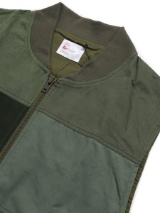 画像3: 【SALE】MR.REMAKE MAN REMAKE MILITARY ZIP VEST KHAKI ASSORT (3)