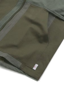 画像4: 【SALE】MR.REMAKE MAN REMAKE MILITARY ZIP VEST KHAKI ASSORT (4)