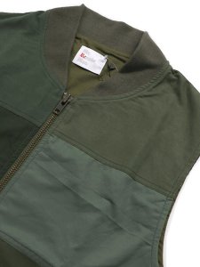 画像3: 【SALE】MR.REMAKE MAN REMAKE MILITARY ZIP VEST KHAKI ASSORT (3)