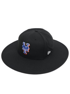 画像1: 【送料無料】NEW ERA FITTED LONG BRIM HAT METS BLACK (1)