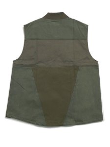 画像2: 【SALE】MR.REMAKE MAN REMAKE MILITARY ZIP VEST KHAKI ASSORT (2)
