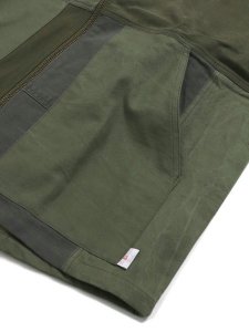 画像4: 【SALE】MR.REMAKE MAN REMAKE MILITARY ZIP VEST KHAKI ASSORT (4)
