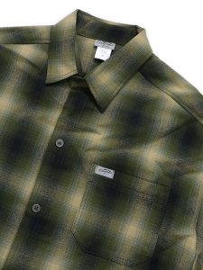 画像3: 【送料無料】CALTOP FL PLAID L/S SHIRT OLIVE/BLACK (3)