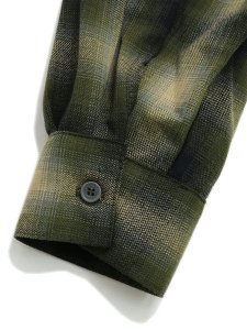 画像5: 【送料無料】CALTOP FL PLAID L/S SHIRT OLIVE/BLACK (5)