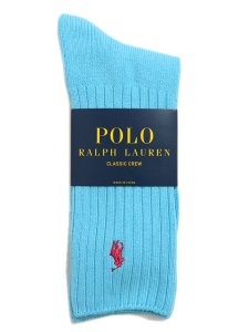 画像1: POLO RALPH LAUREN COTTON RIB CREW SOCKS (1)