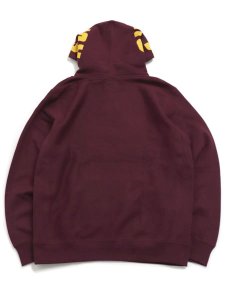 画像2: 【SALE】【送料無料】ACAPULCO GOLD HOOD LOGO HOODED SWEATSHIRT BURGUNDY (2)
