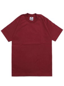 画像1: PRO CLUB HEAVY WEIGHT S/S TEE-BURGUNDY (1)