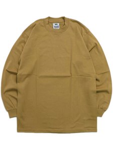 画像1: PRO CLUB HEAVY WEIGHT L/S TEE-MUSTARD (1)