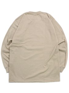 画像2: PRO CLUB HEAVY WEIGHT L/S TEE-KHAKI (2)