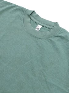 画像3: LOS ANGELES APPAREL 6.5oz GARMENT DYED CREW L/S TEE-ATLC GRN (3)
