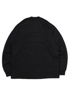 画像2: LOS ANGELES APPAREL 6.5oz GARMENT DYED CREW L/S TEE-BLACK (2)