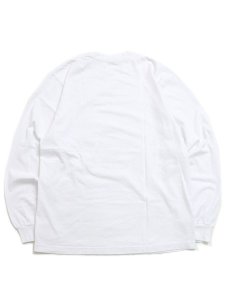 画像2: LOS ANGELES APPAREL 6.5oz GARMENT DYED CREW L/S TEE-WHITE (2)