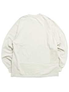 画像2: LOS ANGELES APPAREL 6.5oz GARMENT DYED CREW L/S TEE-CEMENT (2)