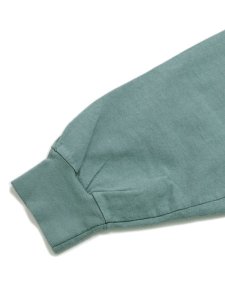 画像5: LOS ANGELES APPAREL 6.5oz GARMENT DYED CREW L/S TEE-ATLC GRN (5)