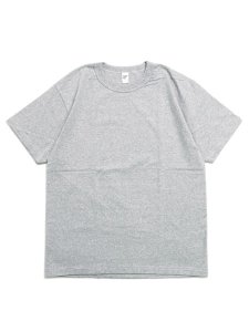 画像1: LOS ANGELES APPAREL 8oz MOCK TWIST CREW NECK TEE-GRY HEATHER (1)
