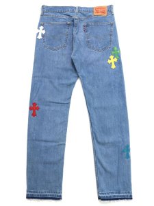 画像2: 【送料無料】ADVANCE LEVIS 505 CROSS LEATHER LT BLUE MULTI (2)