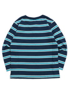 画像2: 【KIDS】CHAMPION KIDS BORDER L/S TEE-DARK NAVY (2)
