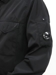 画像5: 【送料無料】C.P.COMPANY CHROME-R FULL ZIP OVERSHIRT BLACK (5)