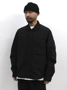 画像3: 【送料無料】C.P.COMPANY CHROME-R FULL ZIP OVERSHIRT BLACK (3)