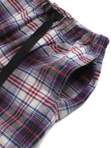 画像3: 【SALE】【送料無料】MANASTASH WASHED PLAID STRING PANTS PURPLE (3)