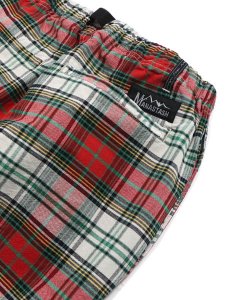 画像5: 【SALE】【送料無料】MANASTASH WASHED PLAID STRING PANTS RED (5)