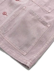 画像4: 【SALE】【送料無料】MANASTASH HEMP WASHED CHORE JACKET PINK (4)