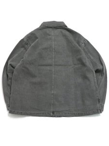 画像2: 【SALE】【送料無料】MANASTASH HEMP WASHED CHORE JACKET BLACK (2)
