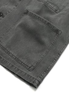 画像4: 【SALE】【送料無料】MANASTASH HEMP WASHED CHORE JACKET BLACK (4)