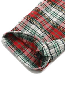 画像6: 【SALE】【送料無料】MANASTASH WASHED PLAID STRING PANTS RED (6)