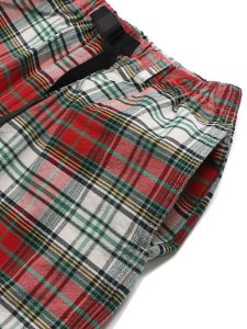 画像3: 【SALE】【送料無料】MANASTASH WASHED PLAID STRING PANTS RED (3)