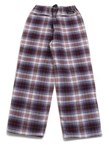 画像2: 【SALE】【送料無料】MANASTASH WASHED PLAID STRING PANTS PURPLE (2)
