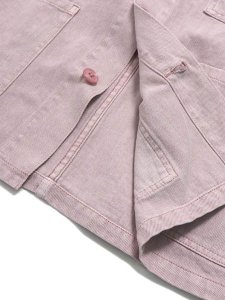 画像5: 【SALE】【送料無料】MANASTASH HEMP WASHED CHORE JACKET PINK (5)