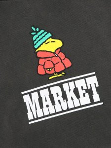 画像3: 【SALE】【送料無料】MARKET PEANUTS PUFFER HOODIE WASHED BLACK (3)
