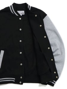 画像5: PRO CLUB FLEECE BASEBALL JACKET-BLACK/HEATHER GRY (5)