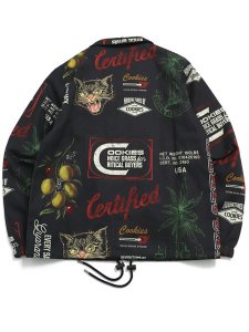 画像2: 【SALE】【送料無料】COOKIES CLOTHING CUBAN ALL OVER PRINT COACHES JACKET BLK (2)
