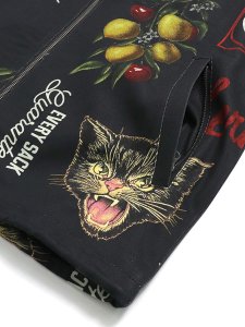 画像4: 【SALE】【送料無料】COOKIES CLOTHING CUBAN ALL OVER PRINT COACHES JACKET BLK (4)