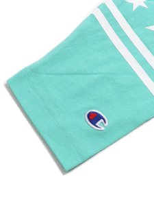 画像5: 【KIDS】CHAMPION KIDS FOOTBALL TEE-LT BLUE GREEN (5)